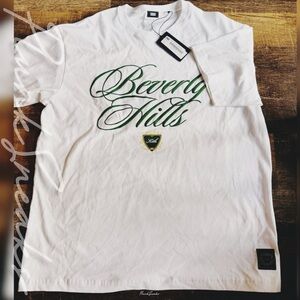 KITH Beverly Hills Script Tee • Store Exclusive • White Green • 2024